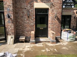 Building a porch out of reclaimed materials in Cheadle Hulme