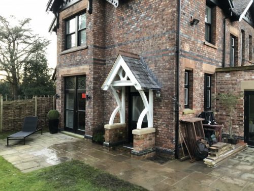 Stunning open porch using reclaimed materials in Cheadle Hulme