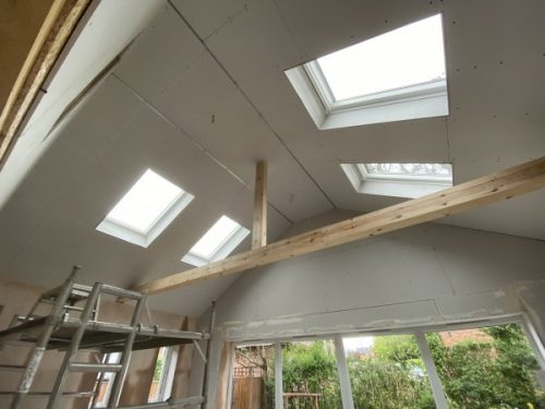 Rear Extension with Vaulted ceiling and Velux