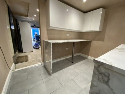 New space at the end of the garage