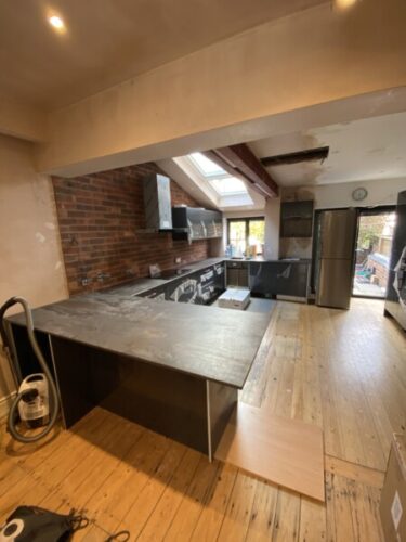 One of the extensions in Chorlton sharing a party wall