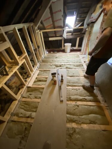 Picture of a storage room in the loft space half converted