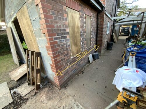 Rear extension in Bramhall with structural knock through